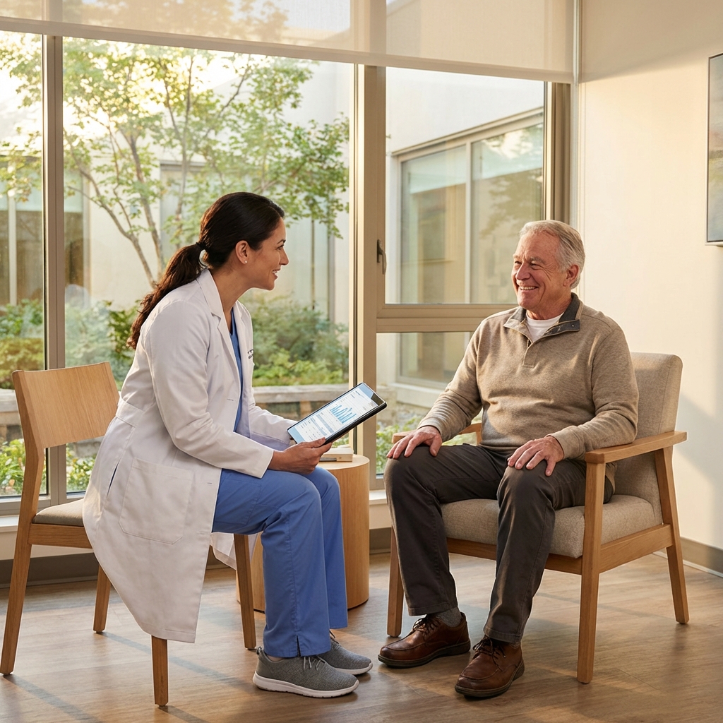 Doctor examining car accident injury patient in Pasadena clinic - Letter of Protection treatment