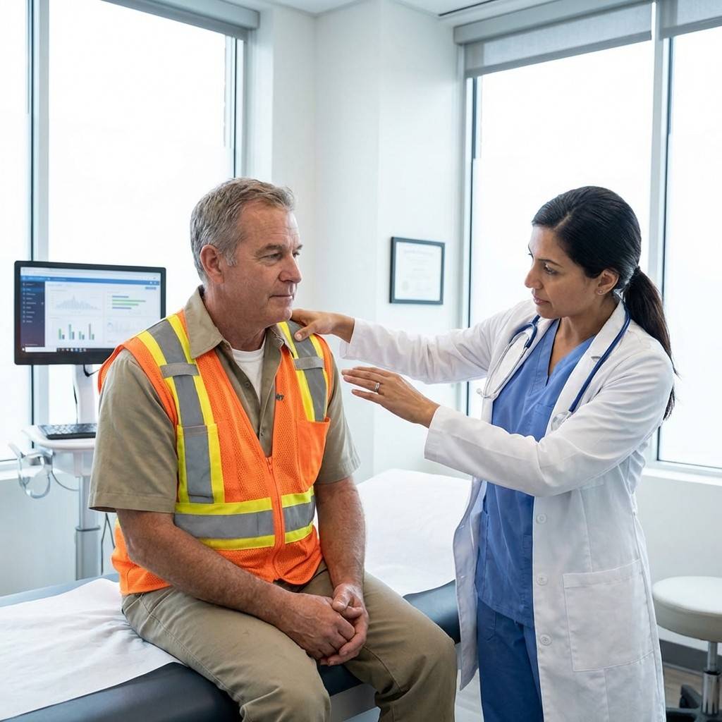 Work injury exam visual
